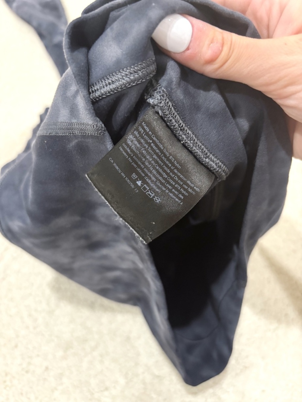 Lululemon Align 25” Pant Diamond Dye Pitch Grey Graphite Grey Size 8 - Picture 7 of 8